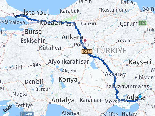 Osmaniye Büyükçekmece İstanbul Arası Kaç Km - Yol Haritası