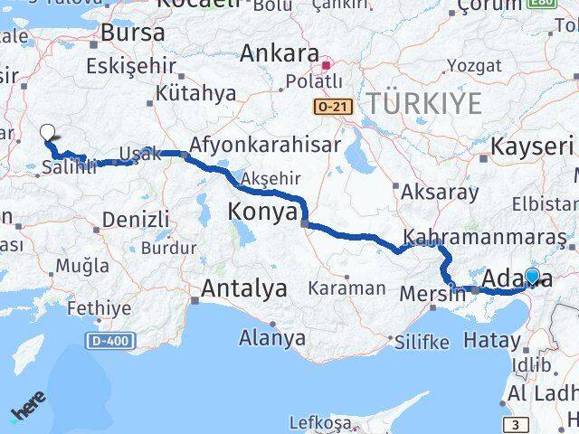 Osmaniye Gördes Manisa Arası Kaç Km - Yol Haritası