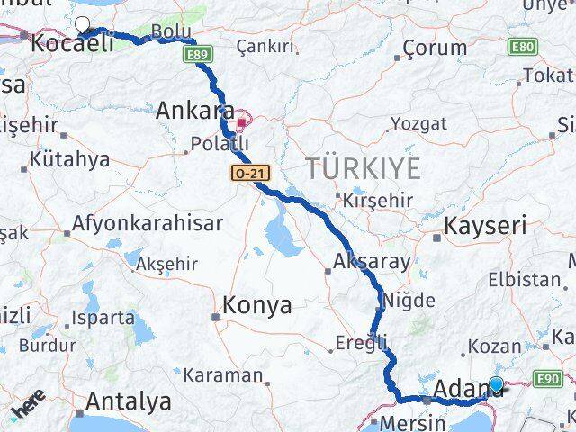 Osmaniye Hendek Sakarya Arası Kaç Km - Yol Haritası