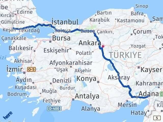 Osmaniye İpsala Edirne Arası Kaç Km - Yol Haritası