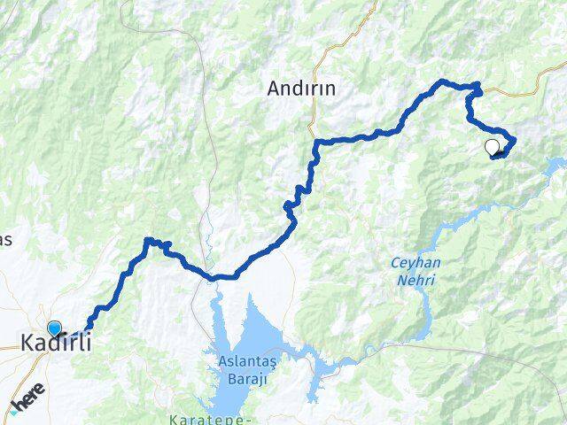 Osmaniye Kadirli Kerimli Onikişubat Kahramanmaraş Arası Kaç Km - Yol Haritası