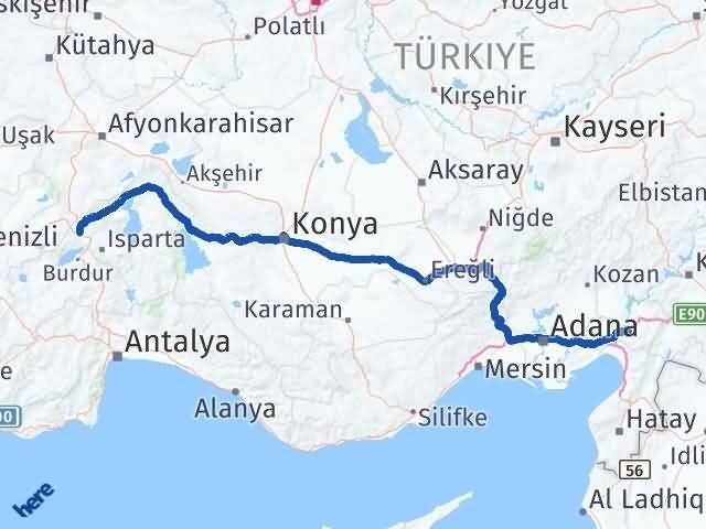 Osmaniye Keçiborlu Isparta Arası Kaç Km - Yol Haritası