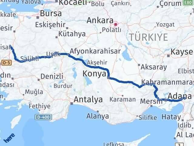 Osmaniye Kırkağaç Manisa Arası Kaç Km - Yol Haritası