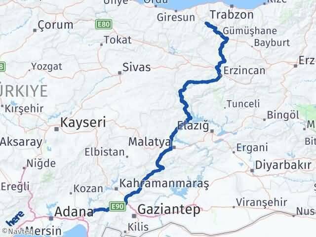 Osmaniye Kürtün Gümüşhane Arası Kaç Km - Yol Haritası