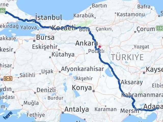 Osmaniye Lüleburgaz Kırklareli Arası Kaç Km - Yol Haritası