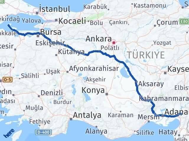 Osmaniye Marmara Balıkesir Arası Kaç Km - Yol Haritası