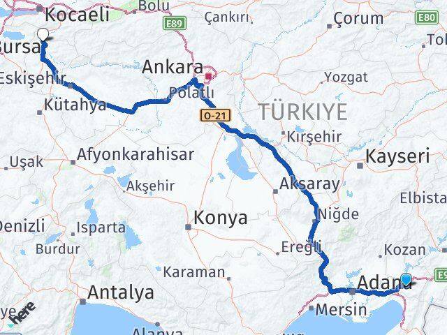 Osmaniye Osmaneli Bilecik Arası Kaç Km - Yol Haritası