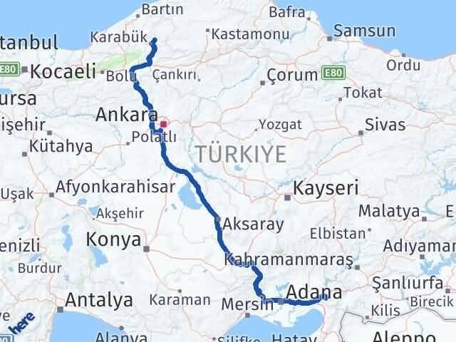 Osmaniye Safranbolu Karabük Arası Kaç Km - Yol Haritası