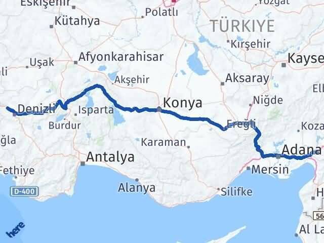 Osmaniye Sarayköy Denizli Arası Kaç Km - Yol Haritası