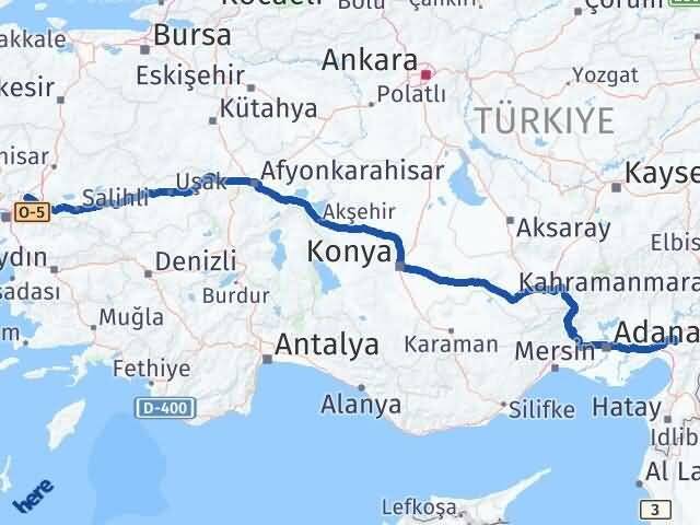 Osmaniye Şehzadeler Manisa Arası Kaç Km - Yol Haritası