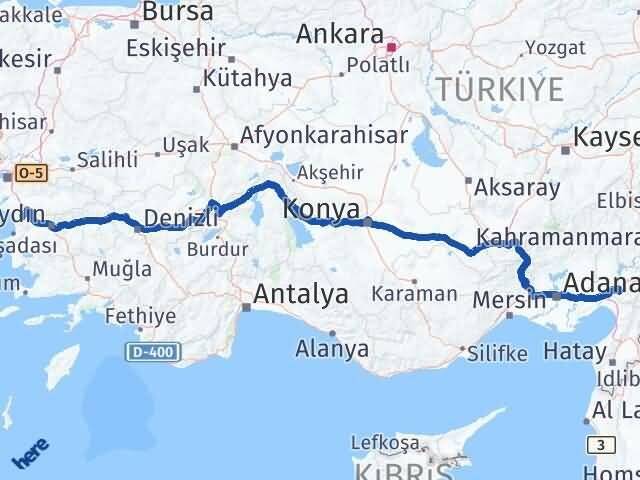 Osmaniye Selçuk İzmir Arası Kaç Km - Yol Haritası