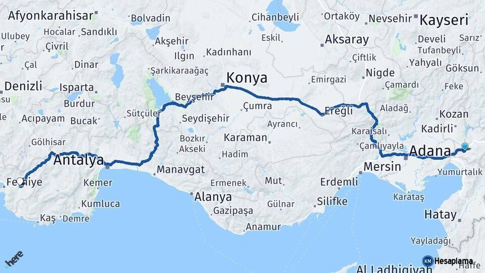 Osmaniye Seydikemer Muğla Arası Kaç Saat? Yol Haritası, Yakıt, Rota ve Mesafe Hesaplama Osmaniye Seydikemer Muğla Arası Kaç Km? Kaç Saat? Yol Haritası