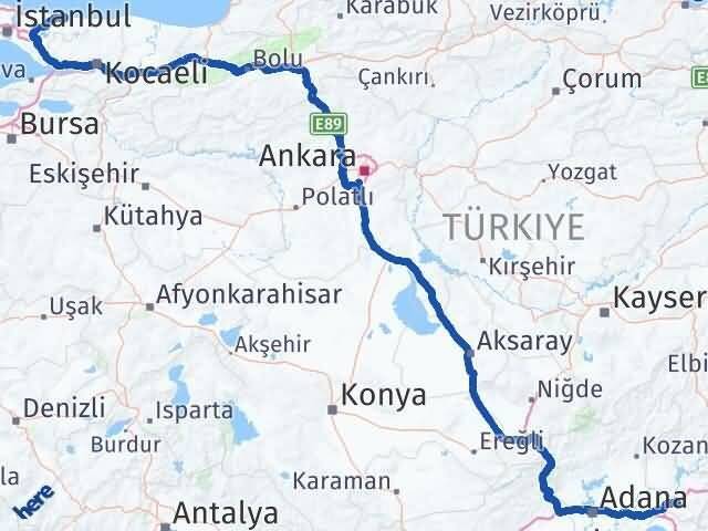 Osmaniye Şile İstanbul Arası Kaç Km - Yol Haritası