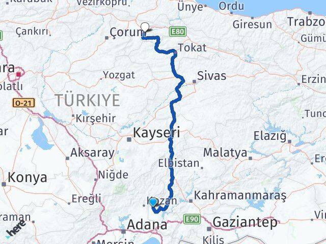Osmaniye Sumbas Amasya Arası Kaç Km - Yol Haritası