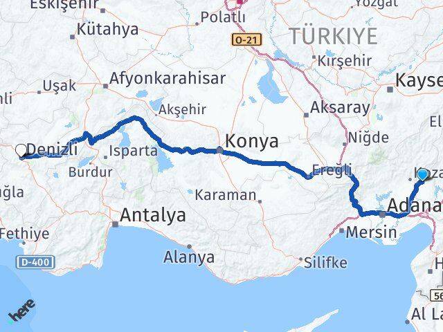 Osmaniye Sumbas Denizli Arası Kaç Km - Yol Haritası
