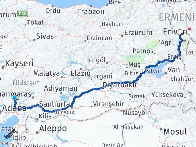 Osmaniye Sumbas Iğdır Arası Kaç Km - Yol Haritası