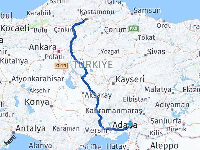 Osmaniye Tosya Kastamonu Arası Kaç Km - Yol Haritası
