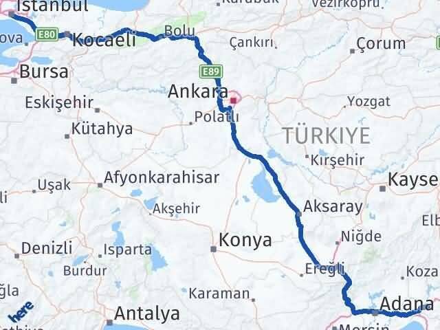 Osmaniye Üsküdar İstanbul Arası Kaç Km - Yol Haritası
