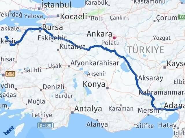 Osmaniye Yenice Çanakkale Arası Kaç Km - Yol Haritası