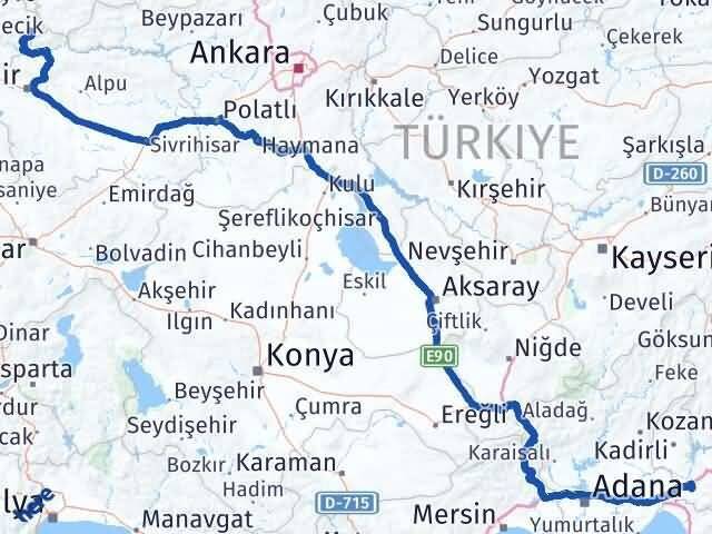 Osmaniye Yenipazar Bilecik Arası Kaç Km - Yol Haritası