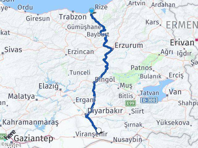Rize Kalkandere Mardin Arası Kaç Km - Yol Haritası