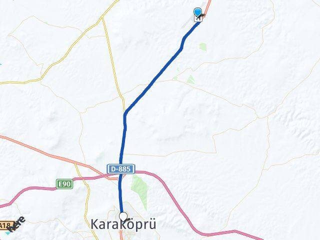 Ş.Urfa GAP Havalimanı Karaköprü Şanlıurfa Arası Kaç Km - Yol Haritası