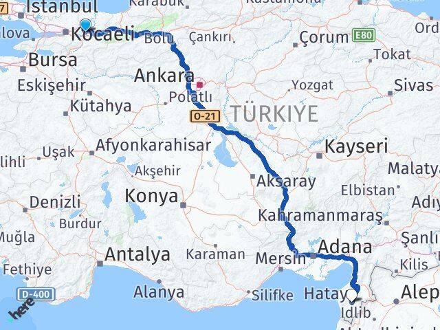 Sakarya Antakya Hatay Arası Kaç Km - Yol Haritası