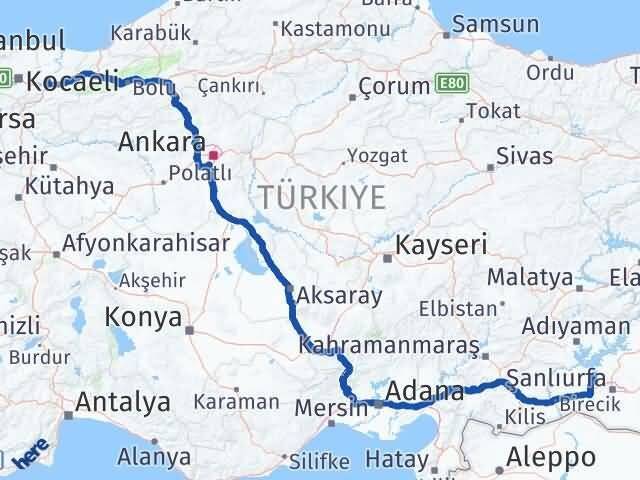Sakarya Bozova Şanlıurfa Arası Kaç Km - Yol Haritası