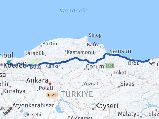 Sakarya Doğankent Giresun Arası Kaç Km - Yol Haritası
