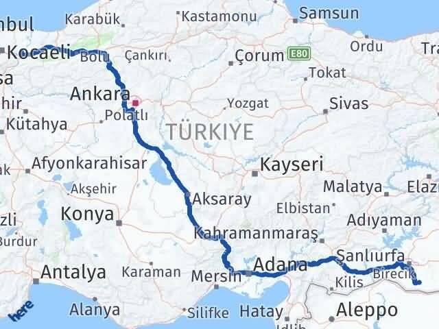 Sakarya Harran Şanlıurfa Arası Kaç Km - Yol Haritası