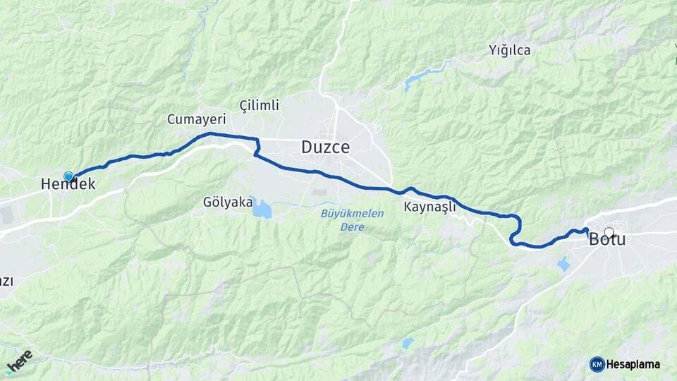 Sakarya Hendek Bolu Arası Kaç Km - Yol Haritası