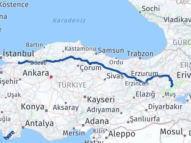 Sakarya Karaçoban Erzurum Arası Kaç Km - Yol Haritası
