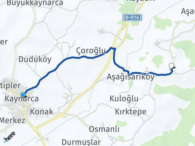 Sakarya Kaynarca Karamanlar Kaynarca Arası Kaç Km - Yol Haritası