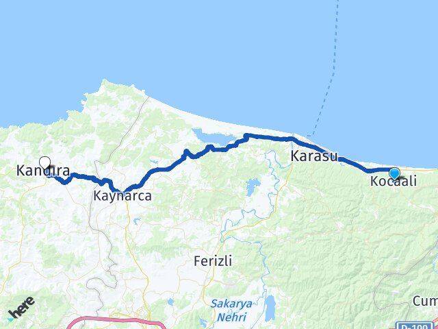 Sakarya Kocaali Kandıra Kocaeli Arası Kaç Km - Yol Haritası