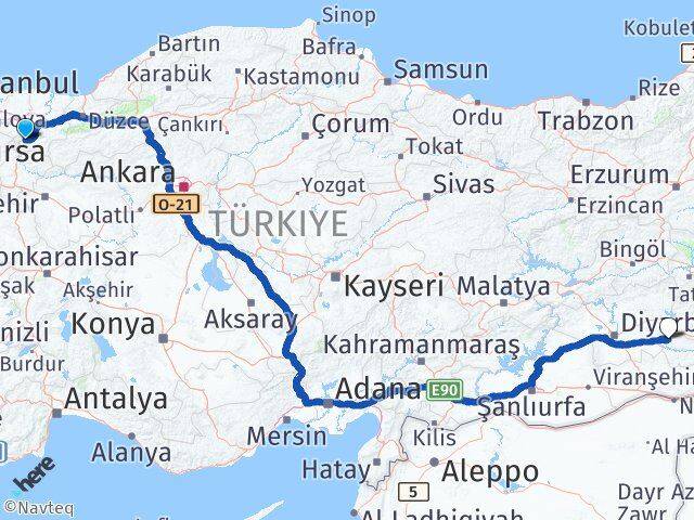 Sakarya Pamukova Batman Arası Kaç Km - Yol Haritası