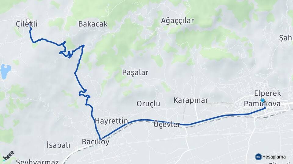 Sakarya Pamukova Çilekli Pamukova Arası Kaç Km - Yol Haritası