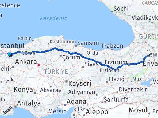 Sakarya Pamukova Kars Arası Kaç Km - Yol Haritası