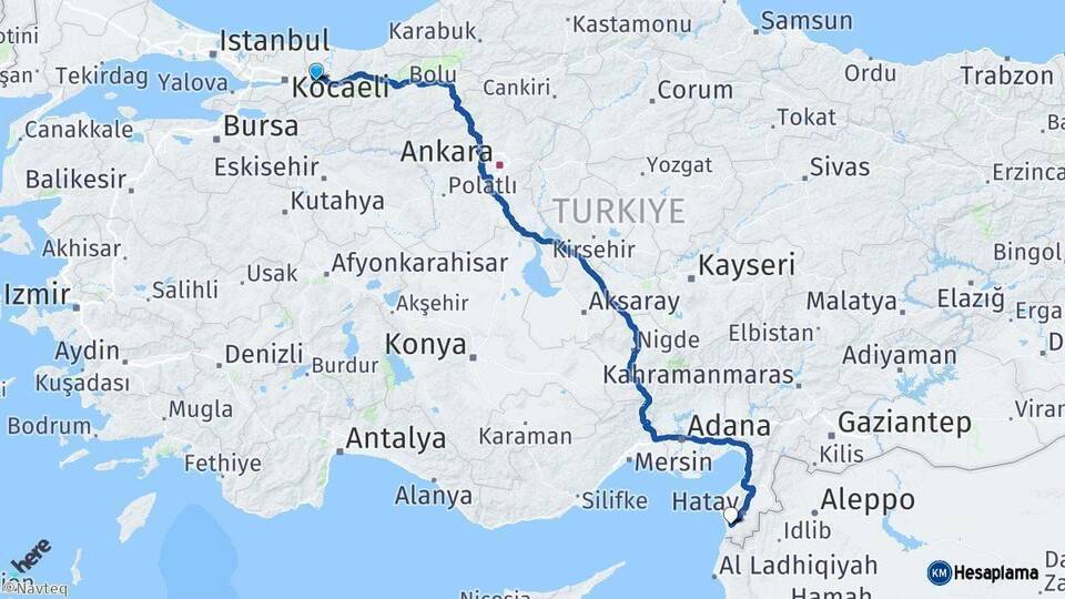 Sakarya Samandağ Hatay Arası Kaç Saat? Yol Haritası, Yakıt, Rota ve Mesafe Hesaplama Sakarya Samandağ Hatay Arası Kaç Km? Kaç Saat? Yol Haritası