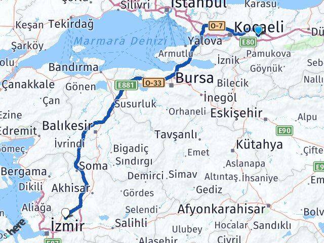 Sakarya Şehzadeler Manisa Arası Kaç Km - Yol Haritası
