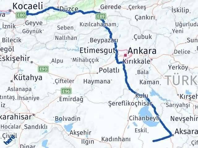 Sakarya Sultanhanı Aksaray Arası Kaç Km - Yol Haritası