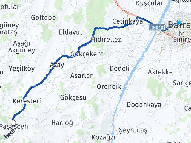Samsun Bafra Paşaşeyh Bafra Arası Kaç Km - Yol Haritası