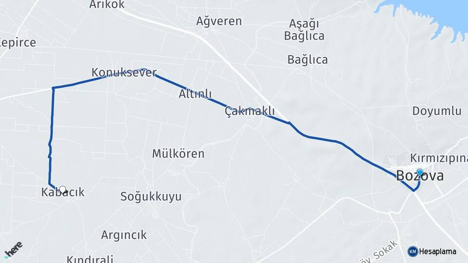 Şanlıurfa Bozova Kabacık Bozova Arası Kaç Km - Yol Haritası