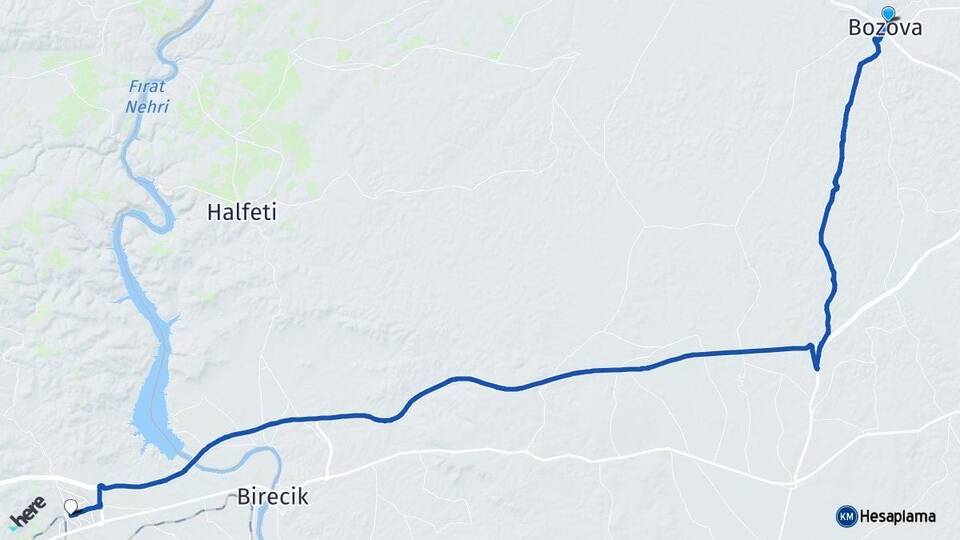 Şanlıurfa Bozova Nizip Gaziantep Arası Kaç Km - Yol Haritası