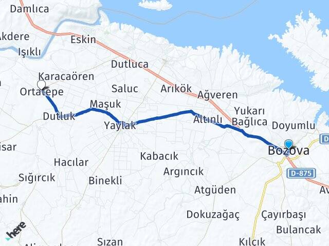 Şanlıurfa Bozova Ortatepe Bozova Arası Kaç Km - Yol Haritası