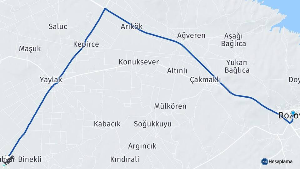 Şanlıurfa Bozova Şıhlar Bozova Arası Kaç Km - Yol Haritası