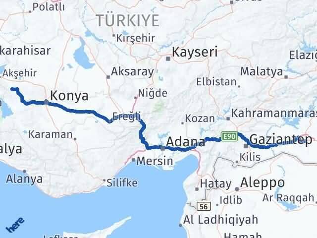 Şanlıurfa Doğanhisar Konya Arası Kaç Km - Yol Haritası