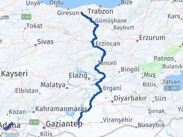 Şanlıurfa Doğankent Giresun Arası Kaç Km - Yol Haritası