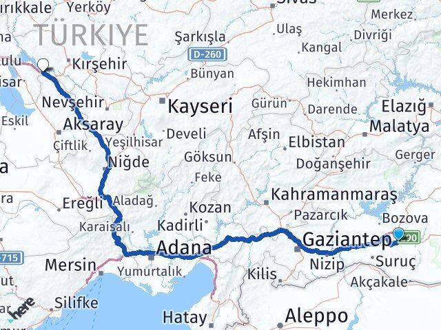 Şanlıurfa Evren Ankara Arası Kaç Km - Yol Haritası