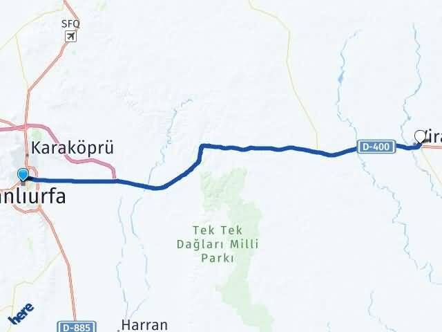 Şanlıurfa Haliliye Selahaddin Eyyubi Viranşehir Arası Kaç Km - Yol Haritası