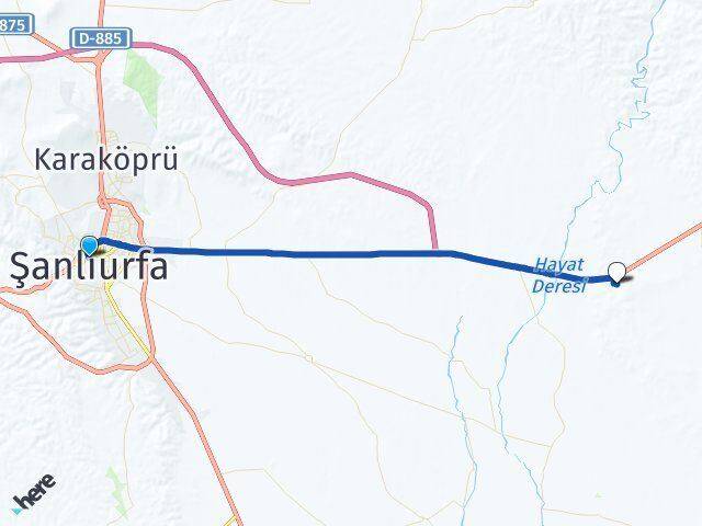 Şanlıurfa Haliliye Üçkonak Haliliye Arası Kaç Km - Yol Haritası
